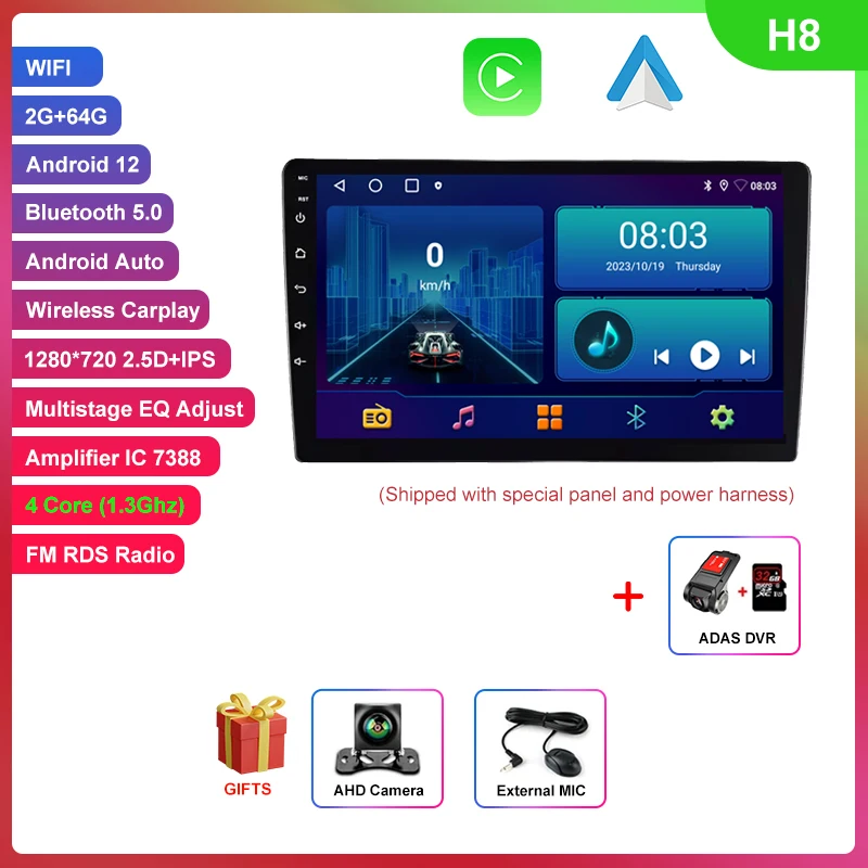 9 Inch 4 + 64GB 6 + 128Gb Android Autoradio 2 Din IPS Scherm Auto Dvd-speler Carplay Stereo Gps Navigatie voor DFSK V29 C31 C32 2012