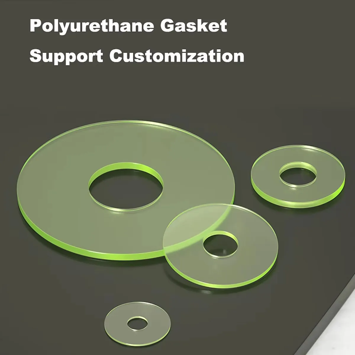 20 sztuk PU płaska uszczelka uszczelka poliuretanowa płaska podkładka uszczelka Spacer uszczelnienie O-ring uszczelki kołnierzowe zielone przezroczyste grube 8/10mm