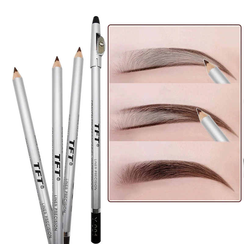 Crayon à Sourcils Imperméable Professionnel pour Femme, Stylo de Maquillage pour les Yeux, Document Facile, Naturel, Noir, Marron, Cosmétique, Outil de miles EyebloggTool, 1Pc