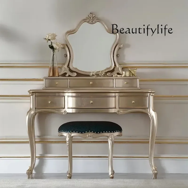 

AL Y Bedroom Drawers Dressing Table Mirror Set European Princess Dressers Storage Organizer Home Coiffeuse De Chambre Furniture