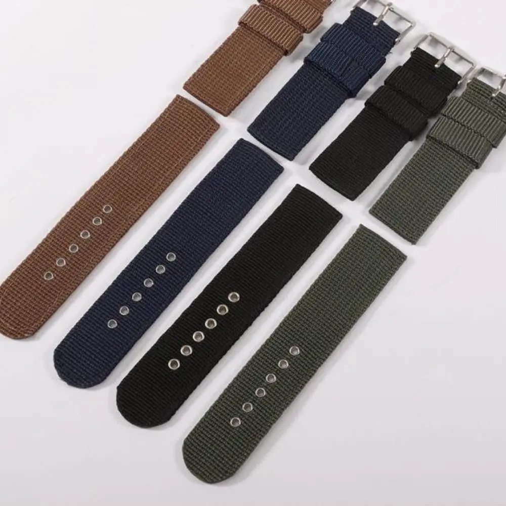 Bracelet Sports Nylon Canvas Strap Men Women Pin Buckle Replacement Watchband Watch WristBand Watch Accessories