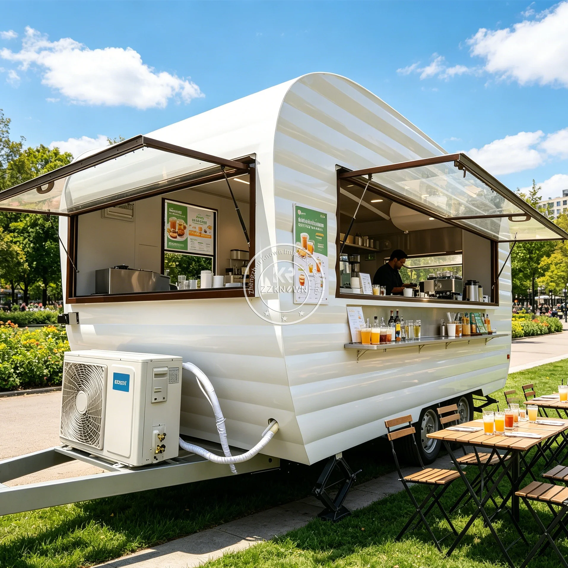 High Quality Customized Catering Trailer Snack Food Truck Outdoor Mobile Kitchen Food Trailer for Street Vending