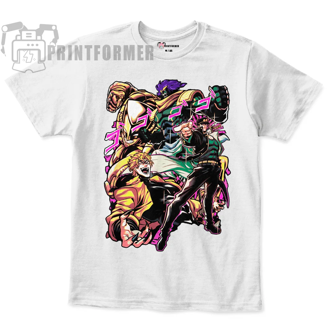 Jotaro Kujo-JoJo's Bizarre T-shirt JoJo's Bizarre Adventure Anime Shirt All Size