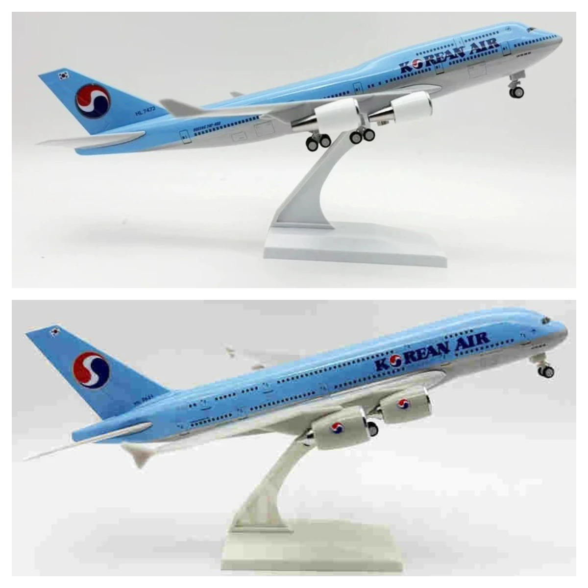 

30cm scale aircraft 1:240 A380 South Korea Airways B747 airplane toys for child Model Diecast Resin Plane Model Collected Gift