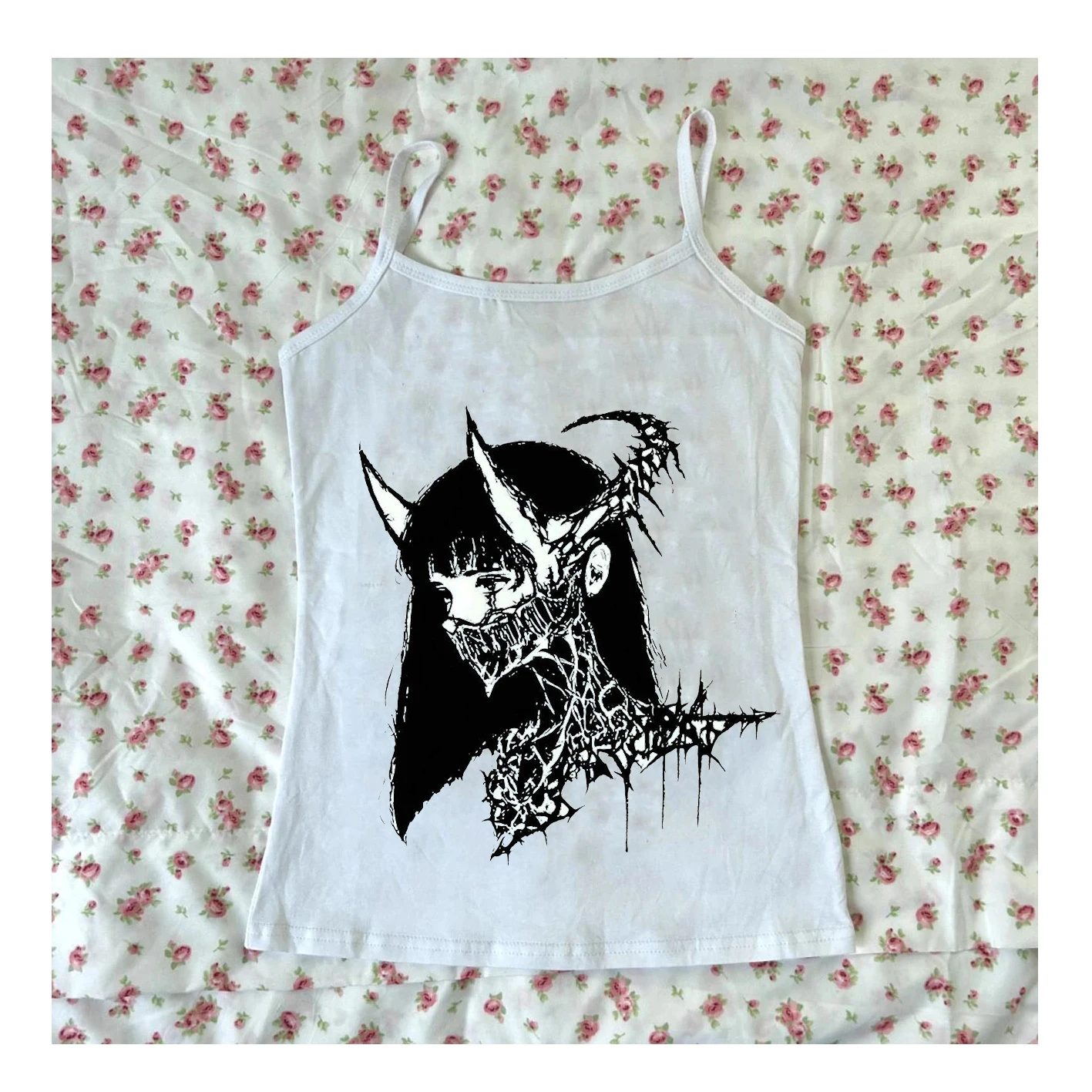 

Y2K streetwear spicy girl summer retro vest aesthetic style printed T-shirt women's slim fit Harajuku fashion casual crop top