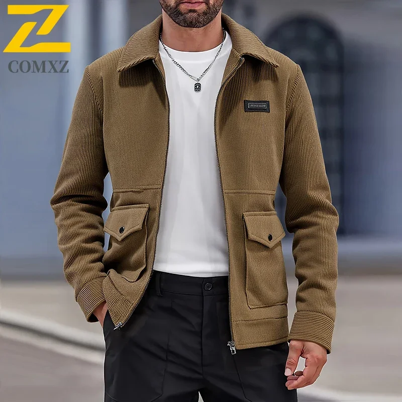 2025 جديد الخريف العمل سترة الرجال عالية الجودة الرجعية سروال قصير التلبيب سترات للعبة البيسبول ماركة الملابس الهيب هوب الرجال سليم صالح معطف #3