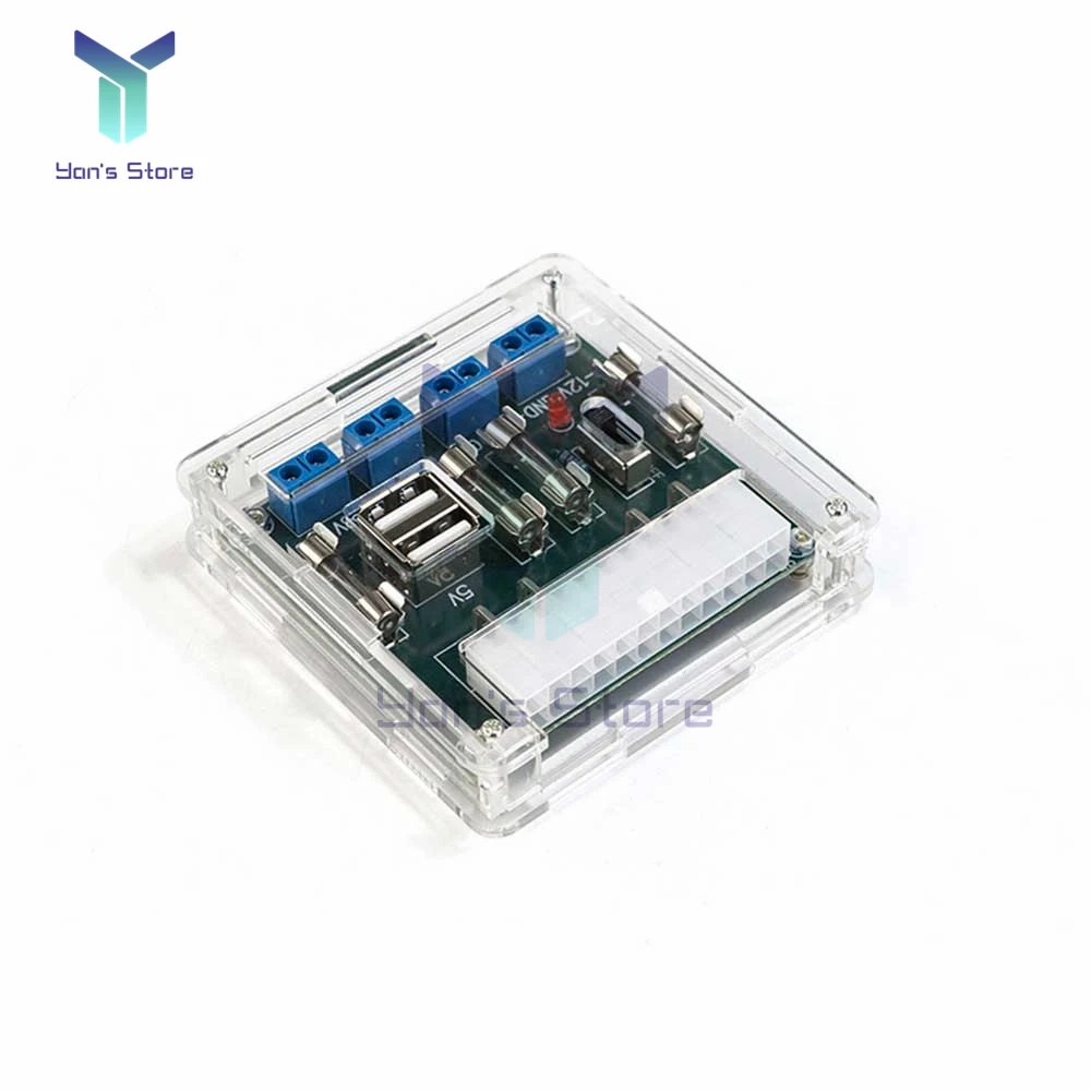 Acrylic Shell DIY For XH-M229 HU-M28W Desktop PC Chassis Power ATX Transfer to Adapter Board Power Supply Circuit Outlet Module