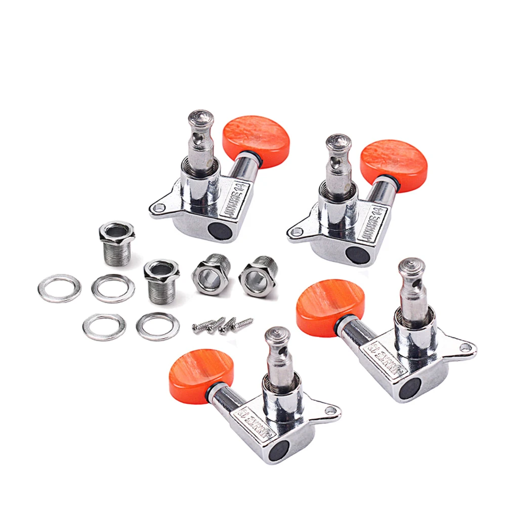 

4 Pcs Acoustic Ukulele Machine Heads Pegs Sealed Machine Heads Acoustic String Accuracy Ukulele Tuning Pegs Replacement Guitar