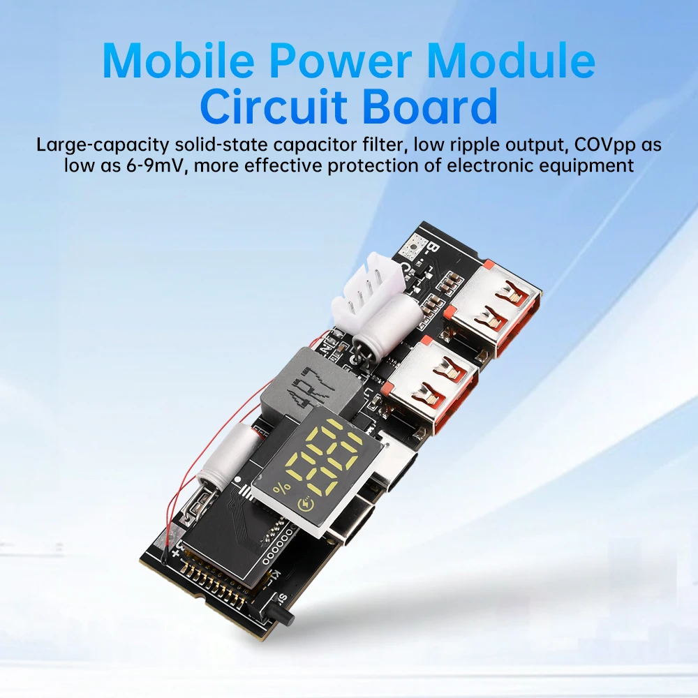 QC3.0 3S 4S 5S 65W 100W Powerbank Doppel-C-Anschluss Zweiwege-Schnellladung Mobiles Lademodul 18650 Lade-Temperaturschutz – Detail 2