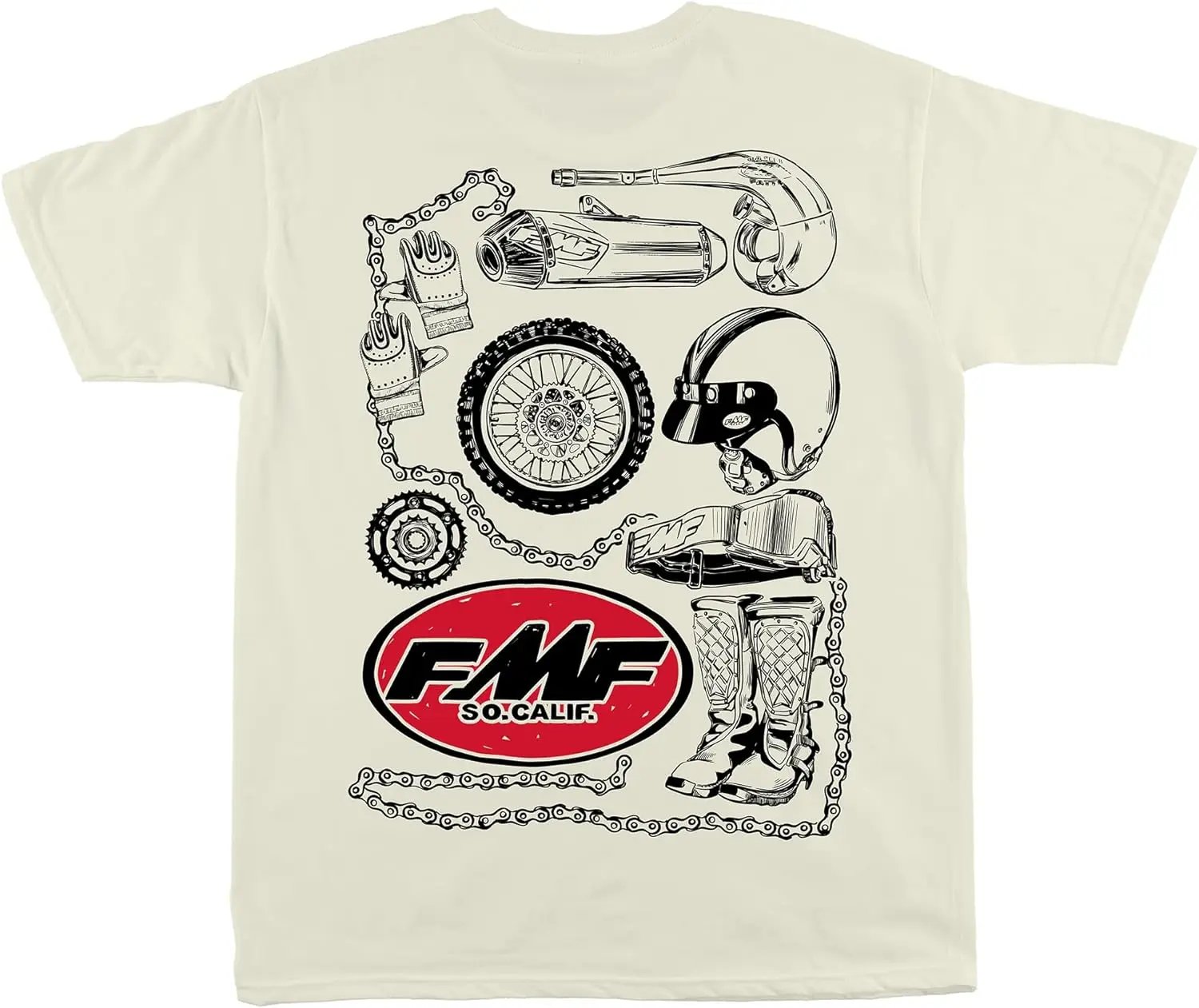 

FMF Collector Tee - Crew Neck Short Sleeve, Cotton, Mens T Shirt, Moto