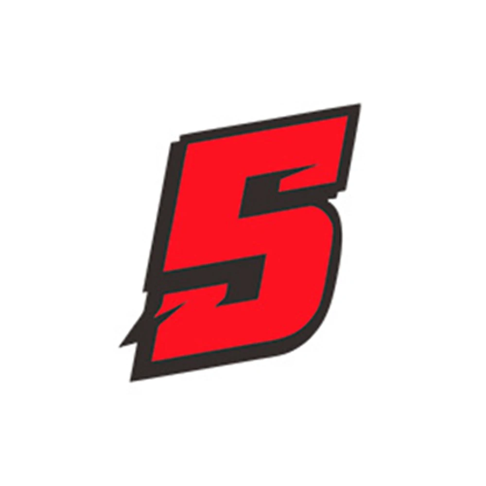 1PC Red Number Motorcycle Stickers Waterproof Motorbike Fuel Tank Electric Scooter Bicycle Decoration Durable Vinyl Decals view 5