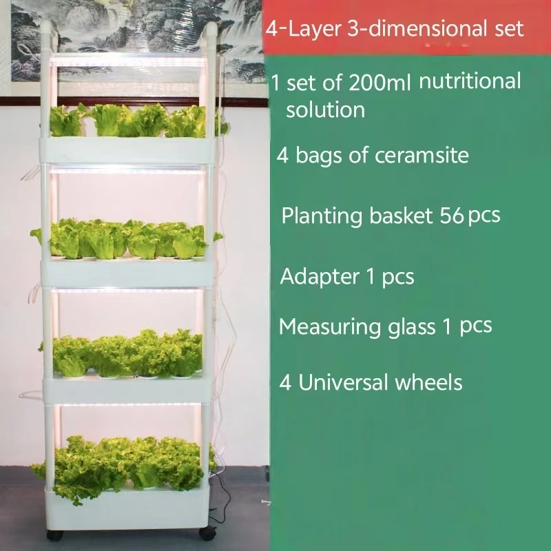 Smart Professional 4-Layer Vertical Farming System - Smart Hydroponic Grow Rack Plant Hydroponic Vegetable Growing Box