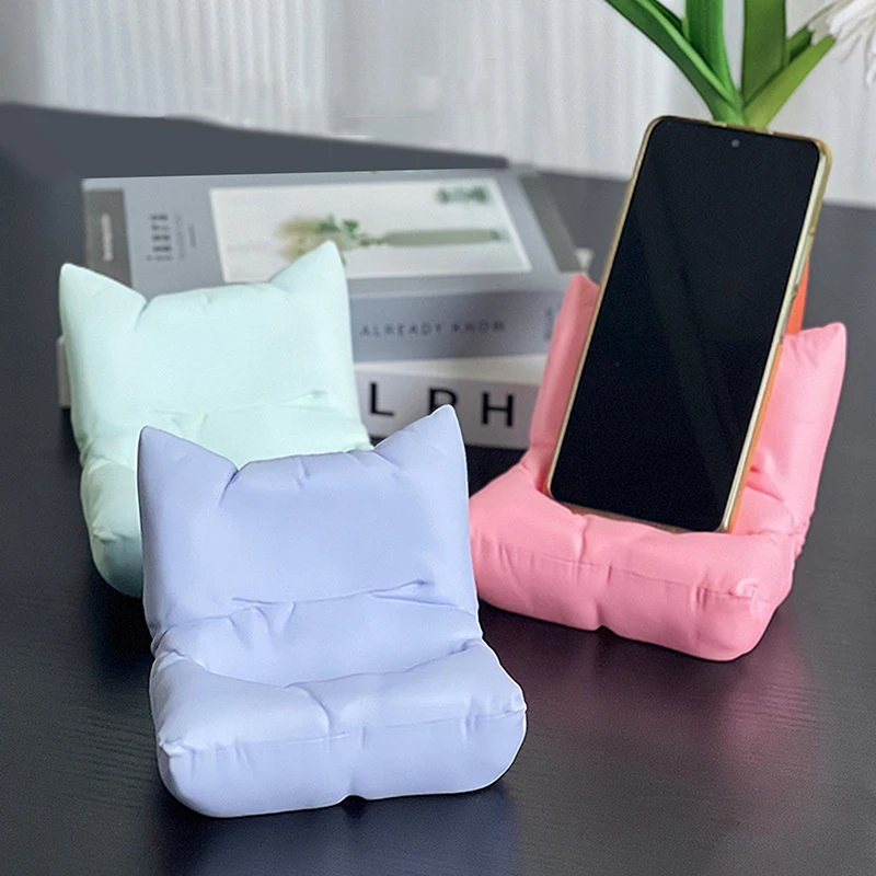 Cute Sofa Chair Phone Holder Rack Universal Phone Stand Bracket With Charger Hole For Movie TV For IPhone For Xiaomi