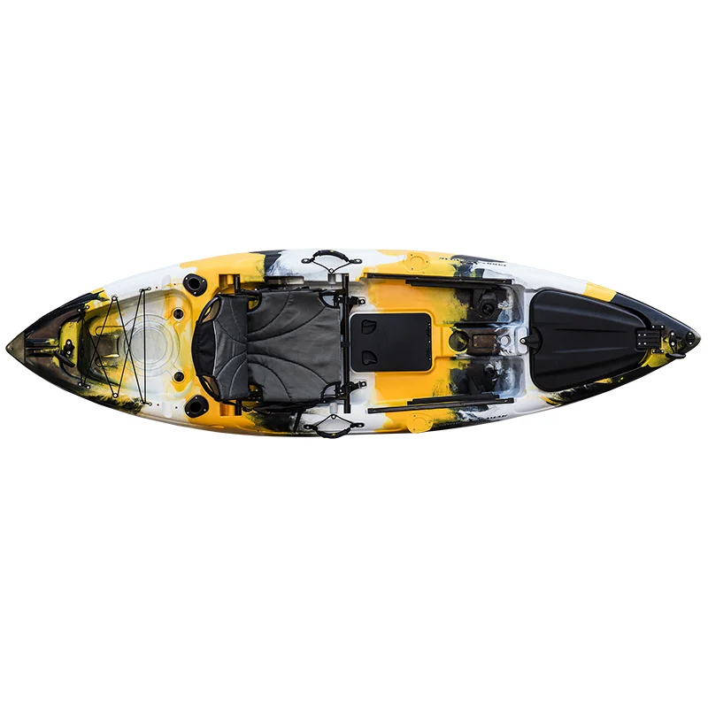 ¡Nuevo! Kayak de pesca de plástico de la mejor calidad, bote de un solo asiento en la parte superior, kayak de mar