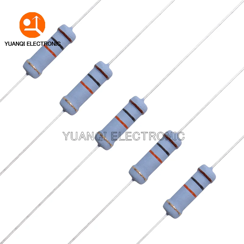 20 piezas resistencia de película de óxido de Metal 2W 5% 1R-10M 10R 100R 240R 470R 1K 2,2K 10K 24K 47K 100K 220K 1M 10 220 470 ohm película de