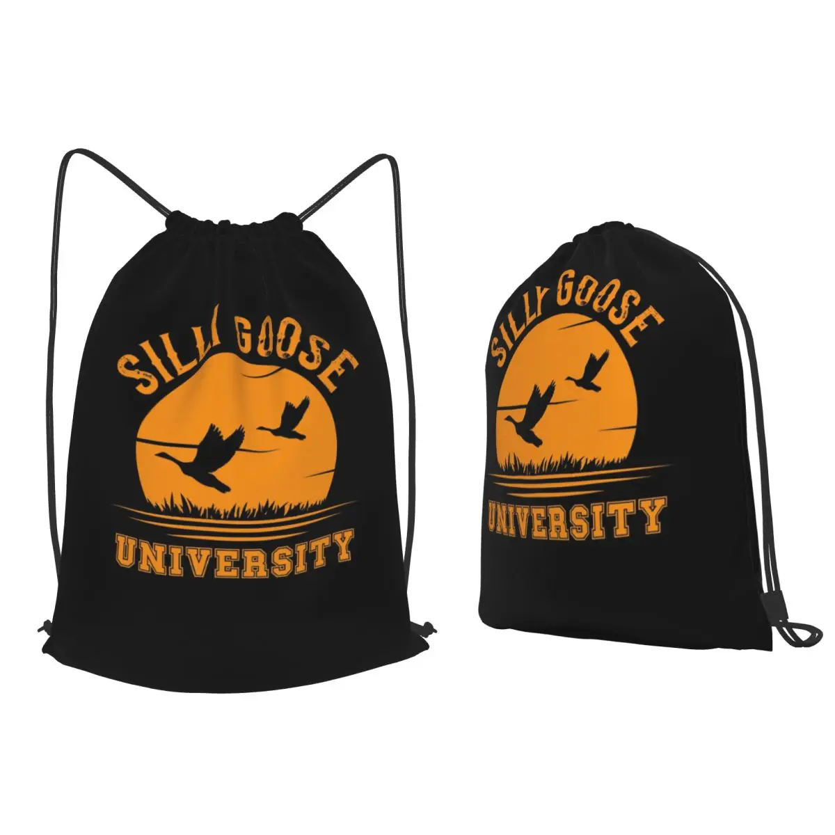 

Silly Goose University Backpacks Fashion Drawstring Bags Sports Bag Book Bags for Man Woman School