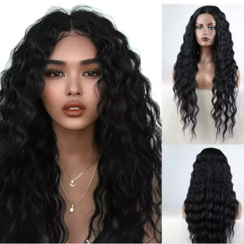 

Черный синтетический парик — сверхкомфортный вариант с пушистым объемом | Легкое и дышащее волокно для естественной полноты