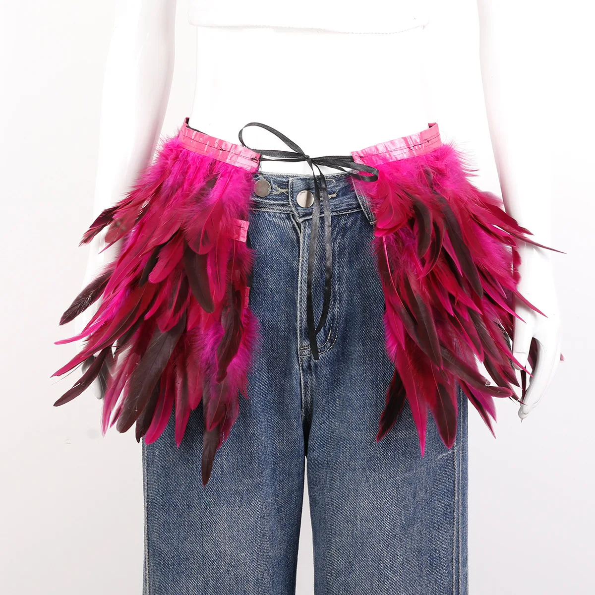 Halloween Carnival Party Feather Adult Mini Skirt Makeup Ball Dress Up Stage Performance Props Cosplay Accessories