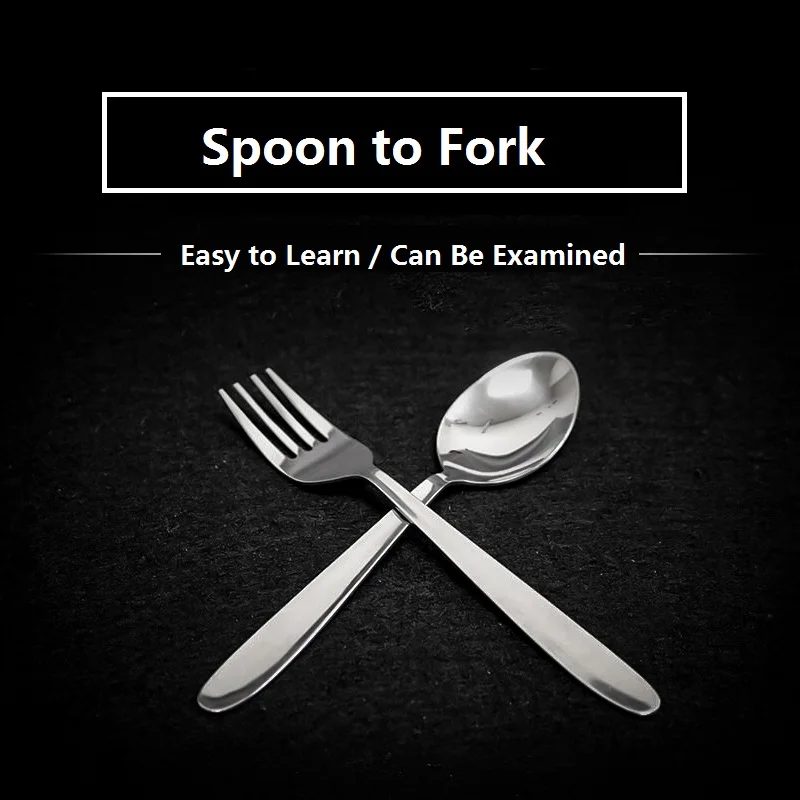 Spoon to Fork Magic Tricks Metal Spoon Vanish Forks Appearing PK Magia Magician Close Up Street Illusion Gimmicks Mentalism Prop