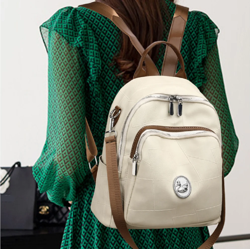New Fashion Designer High Quality Leather Travel Backpacks Women's Casual Shoulder Bags Large Capacity Backpack Totes SchoolBag