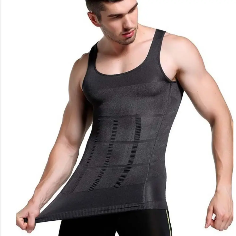 

Belly Contracting Body Shaper Vest Men Thin Elastic Slimming Shapewear Lingerie Camisole Shapers Tummy Control Underwear