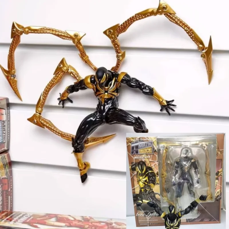 

Yamaguchi Человек-паук аниме фигурки черный железный Человек-паук фигурка ПВХ KO модель коллекция подвижные игрушки подарки