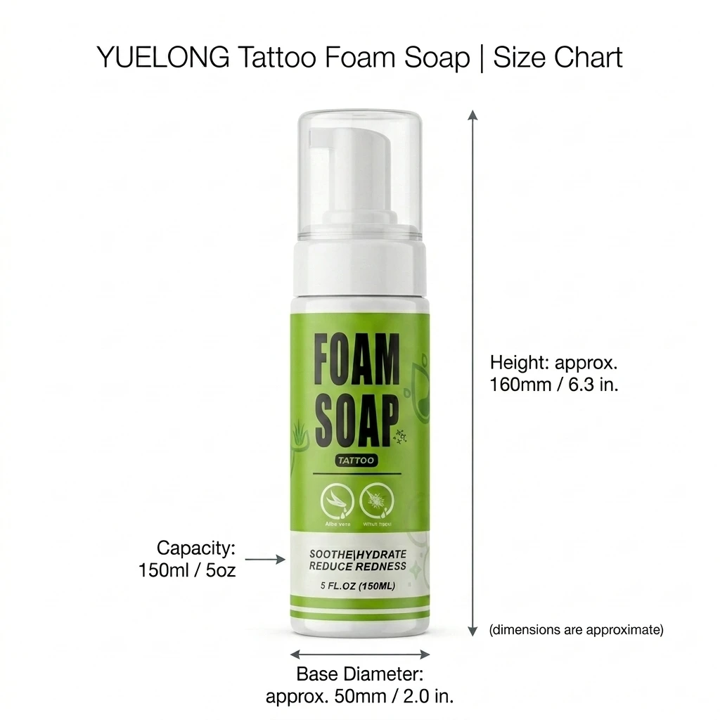 150ml Tattoo Soap Foam Vegan Aftercare Cleanser for New Tattoo Piercing PMU Gentle Soothing Cleaning Body Art Supplies view 2