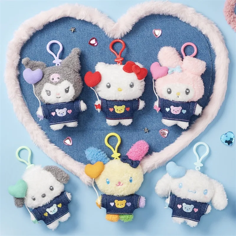 Anime Cartoon Sanrio Hello Kitty My Melody Cinnamoroll Simpatico ciondolo per bambola giapponese nuova bambola borsa da scuola portachiavi ciondolo regali