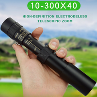 10-300x40 Zoom Telescope HD 4K Portable Strong Binoculars Long Range Professional Monocular BAK4-Prisms For Hunting Camping