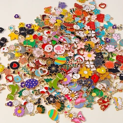 Leslie Hot Sale 10-30pcs Mixed Cute Heart Animal Charms Flower Fruit Rainbow Charms for DIY Jewelry Making More than 5000 Styles