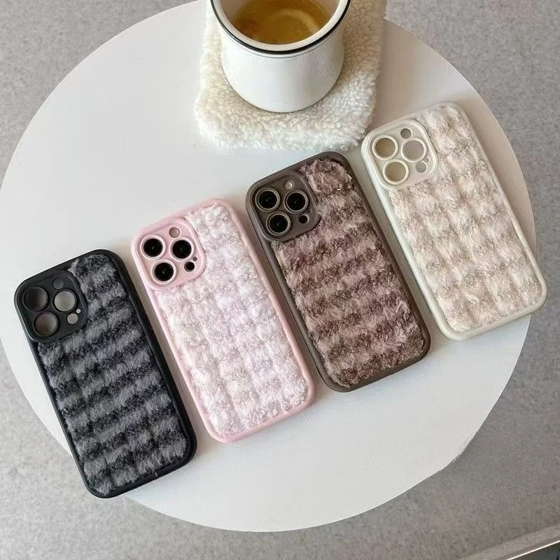 

Ins Style Winter Plush Phone Case For OPPO Reno 14 13 11 Pro 10 9 8 Pro Plus 7 SE Lite 8Z 8T 7Z 6 5 Pro Soft Back Cover
