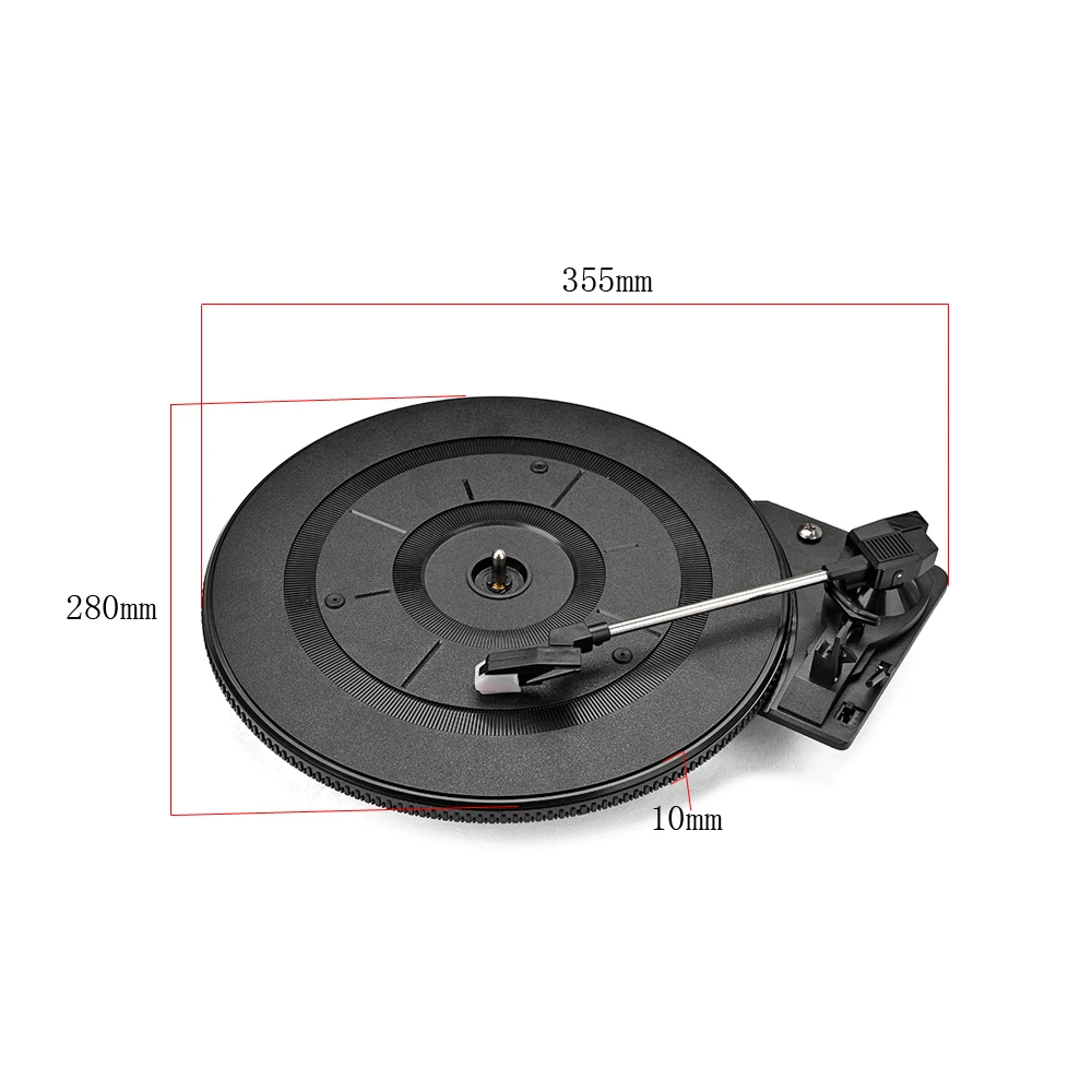 Vintage Vinyl LP Record Player Turntable 28cm 3 Speed(33/45/78 RMP) with Stylus Phonograph Accessories Parts