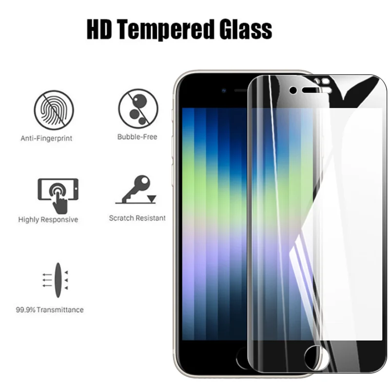 cristal templado for iphone se 2022 tempered glass for iphone se3 se 3 HD screen protector apple iphon se 2020 se2 se 2 edition mica protective