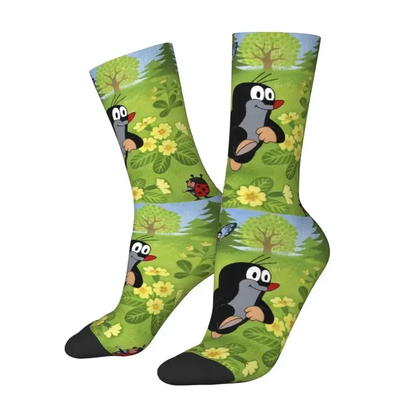 Süße glückliche Maulwurf krtek Herren Crew Socken Unisex coole Cartoon kleine Maulwurf Frühling Sommer Herbst Winter Kleid Socken