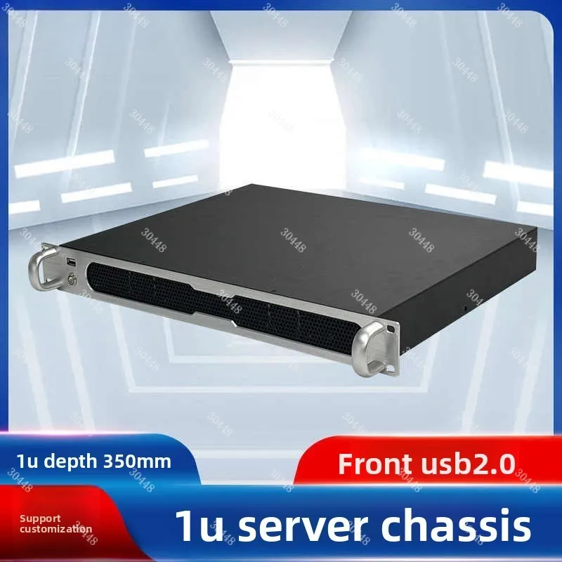 1U Rackmount Server Chassis Aluminum Front Panel For Mini-ITX Motherboard Industrial Computer Case Firewall Gateway Shell