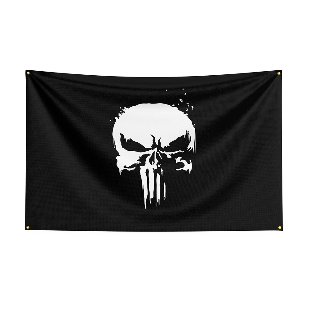 

3x5 Punlsher Black Background Flag Polyester Prlnted Other Banner For Decor 11