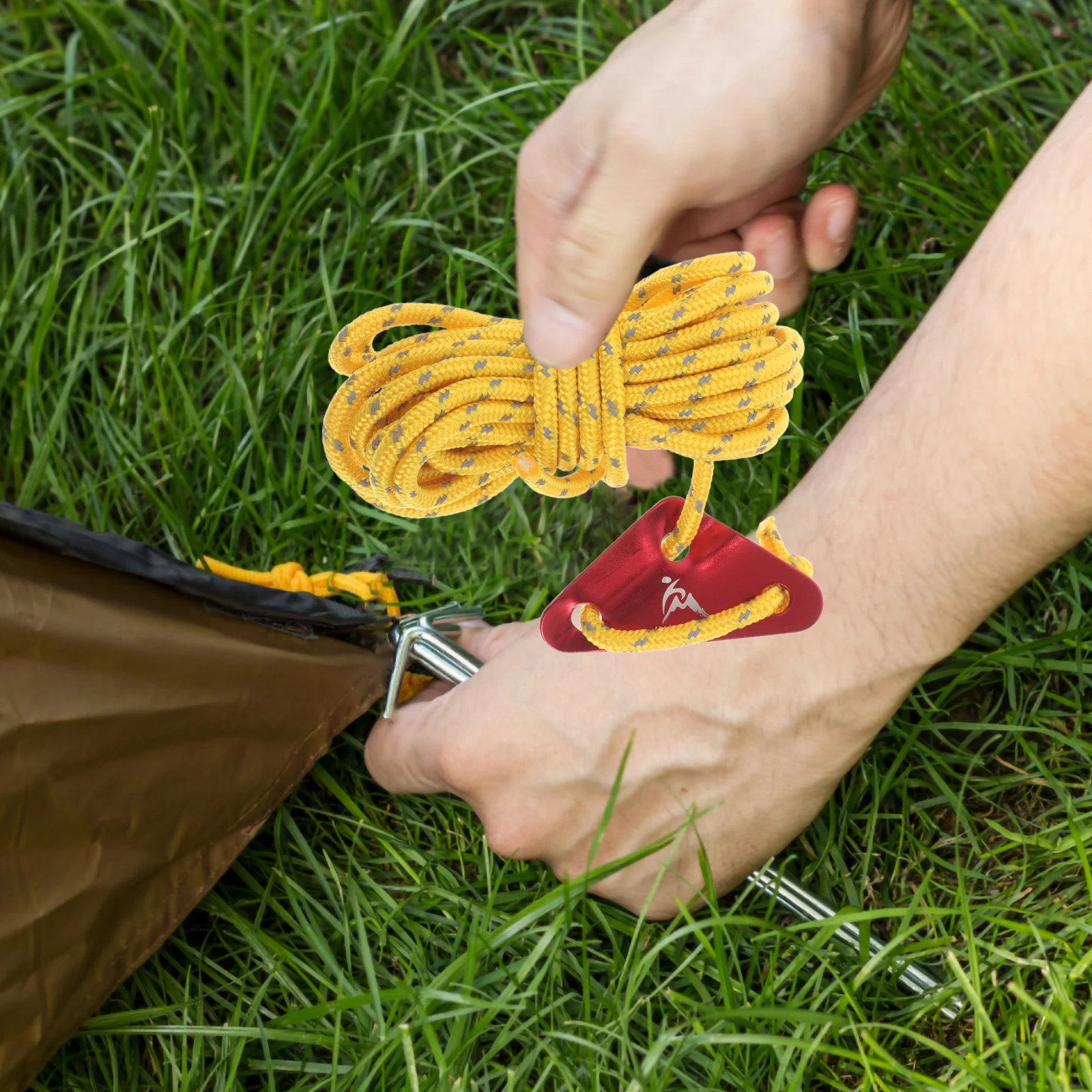 

8pcs Windproof Tent Rope Durable Reflective Camping Mountaineering Tarp Adjustable Knot Long Outdoor Safety Gear