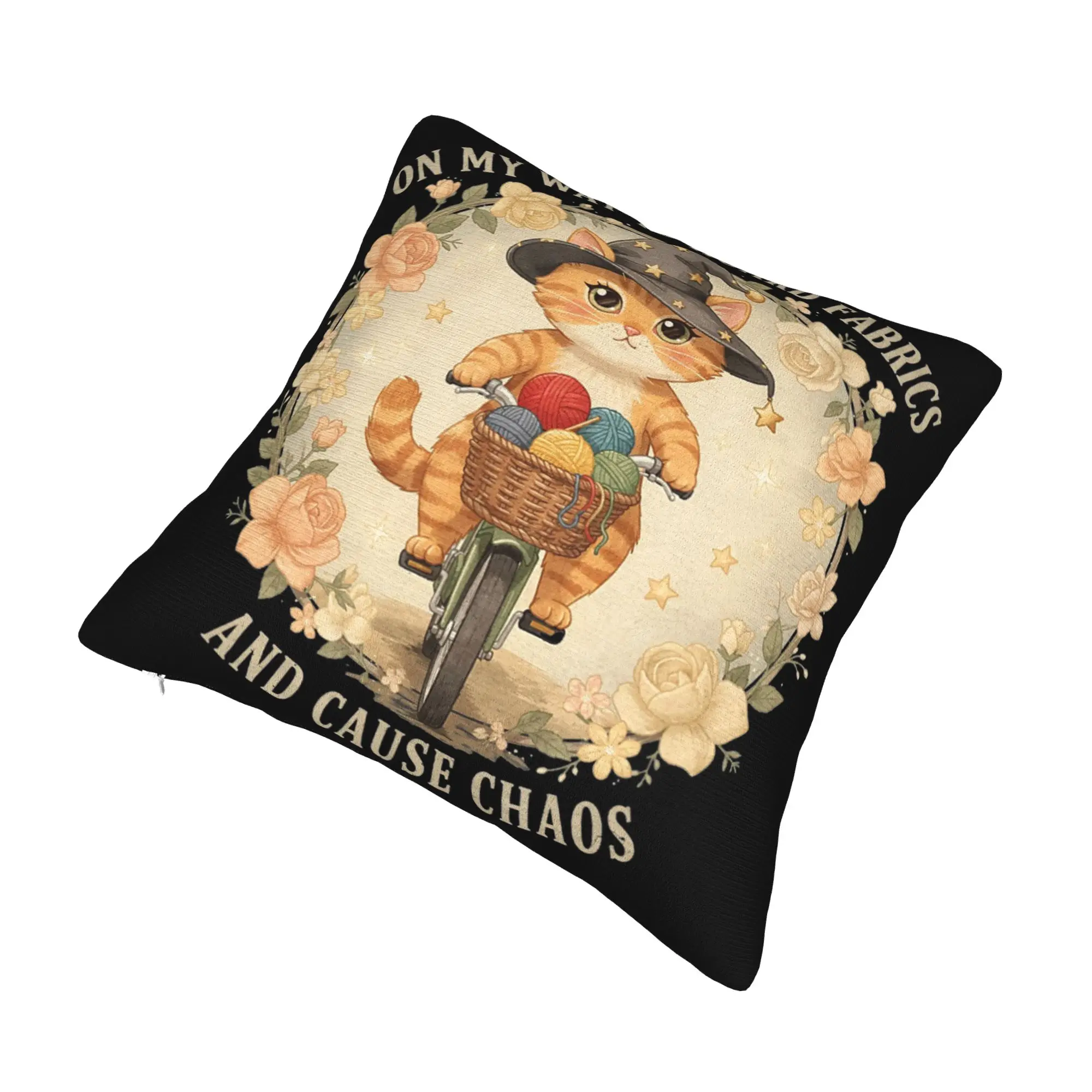 Decorative Pillow Cover On My Way to Hoard Fabrics and Cause Chaos Accessories Car  Throw Pillow Case Cover Zippered Multi Size