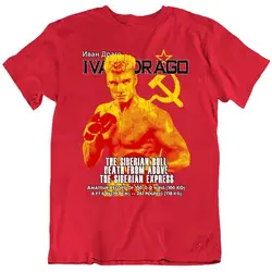 Vintage Boxing Movie Soviet Russian Boxer Ivan Drago T-Shirt 100% Cotton O-Neck Short Sleeve Casual Mens T-shirt Size S-3XL