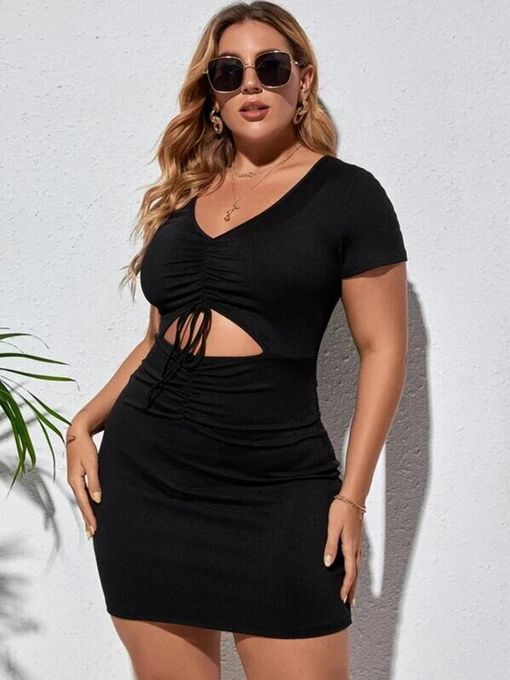 knee length dresses for ladies Get Plus Size Plus Size Blue Shimmer Dress | XL-7XL for WOMEN | Upto 51%  off