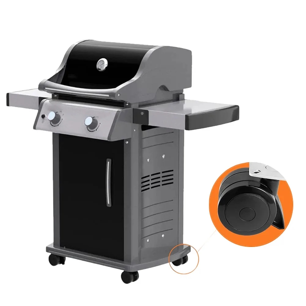 

2 шт. BBQ 69827 69828 комплект сменных колес для Weber для грилей Spirit 200/300 4651240551 стопорный ролик с пластиной и винтами