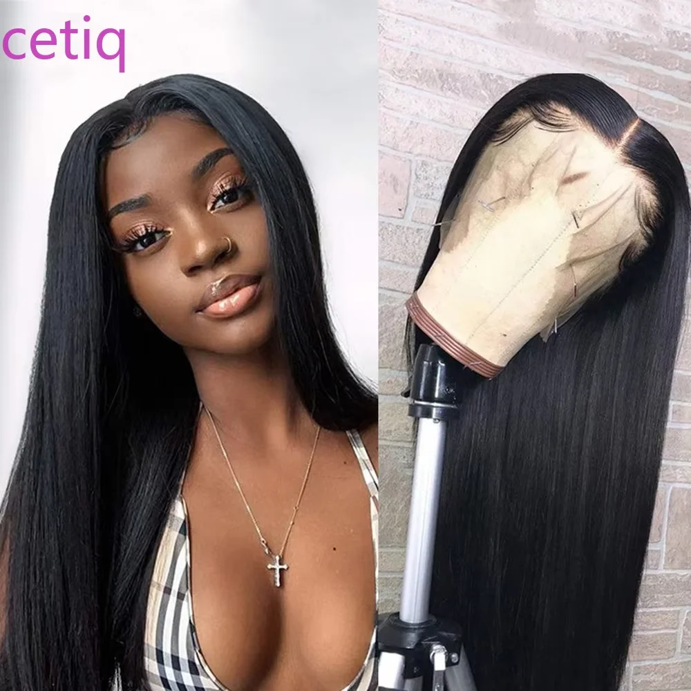 13x6 13x4 Lace Frontal Human Hair Wig Straight Hd Transparent Lace Front Wig 360 Lace Frontal Wigs Pre Plucked 4x4 Closure Wig