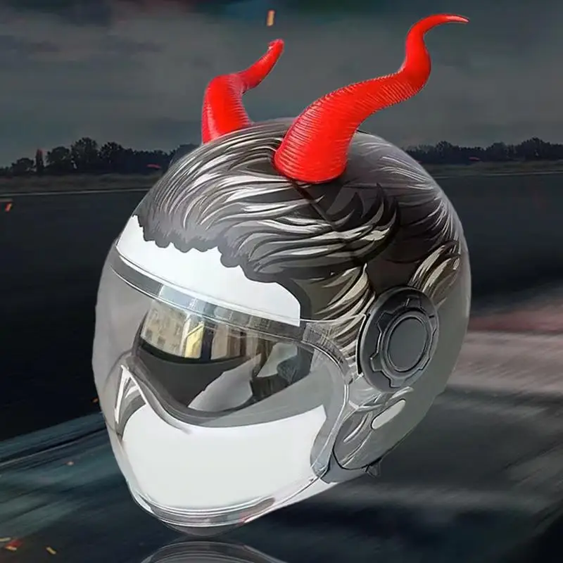 Decoración para casco eléctrico de motocicleta con personalidad bonita, cuernos del diablo, accesorios para casco de motocicleta, pegatinas, estilo de Cosplay, 2 uds.