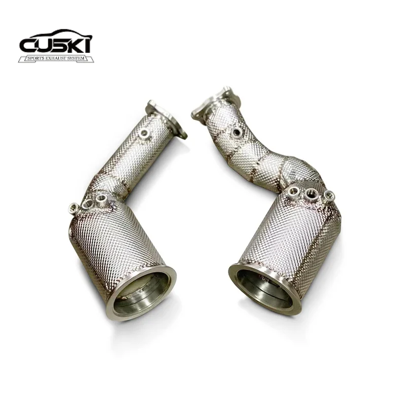 Stainless Steel Automotive Exhaust Parts For Audi RS4 2.9T 2019-2022 exhaust catted drain pipe Exhaust Modification Accessories