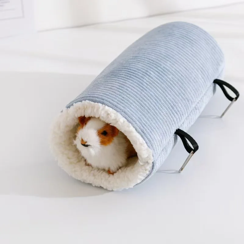 

Hamster Tunnel Hammock with Plush Lining for Small Animals Rabbit Chinchilla Bed Cage Plush House Nest Hamster Accessories ﻿