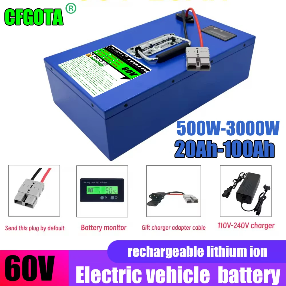 

Air fast transportation 60V 18650 lithium battery 100AH Lithium battery pack，Suitable for motors below 3000W renovation