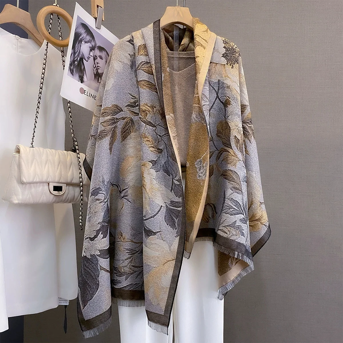 

НОВЫЙ роскошный женский двусторонний шарф с узором пейсли, кашемировый мягкий теплый шаль из пашмины, зимний уличный холодостойкий ветрозащитный шарф-одеяло