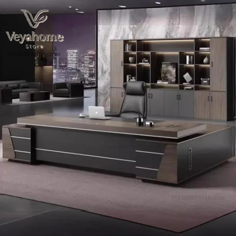 Storage Wide Set Computer Table Base Large Modern Executive Wooden Computer Desks Gaming Drawers Mesa Para Compuatador Furniture