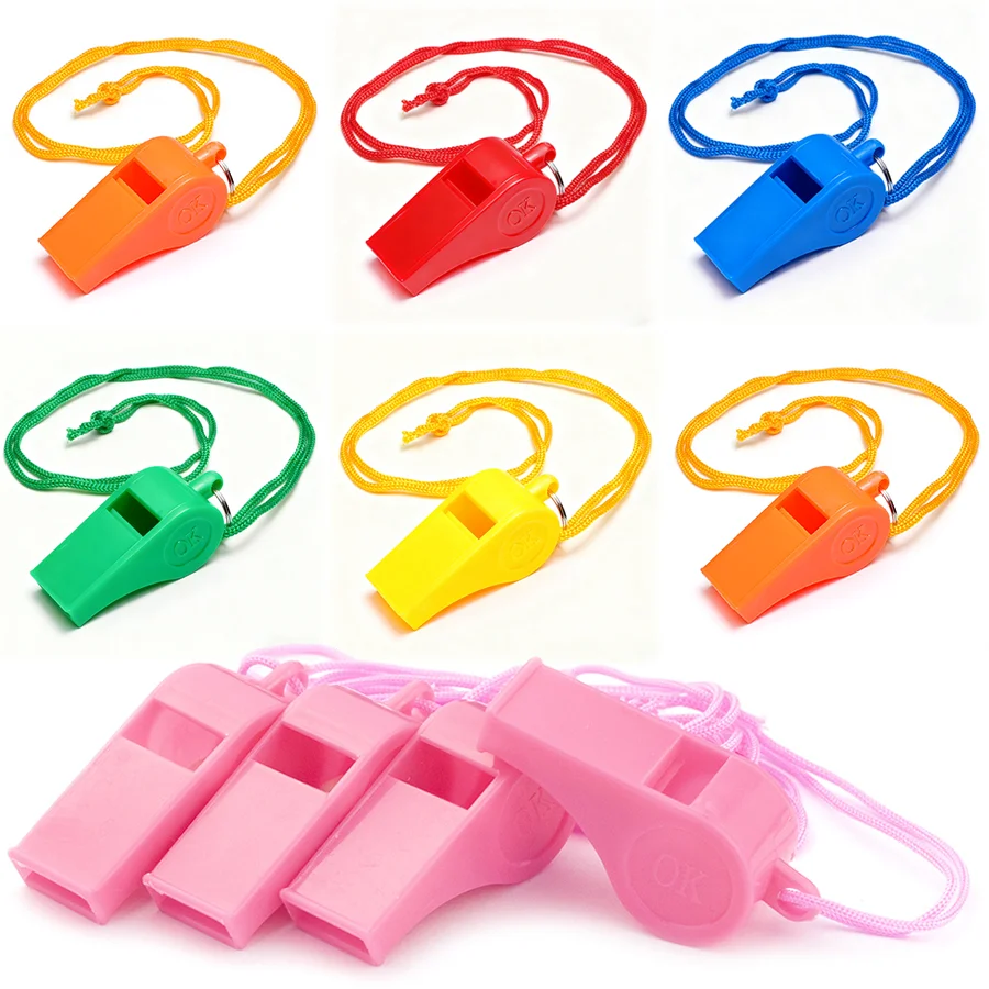 

10/20 шт. пластиковых свистков для соревнований, инструмент для поддержки команды, для судей и болельщиков, спортивные принадлежности, реквизит для создания праздничной атмосферы на фестивалях и вечеринках XJM