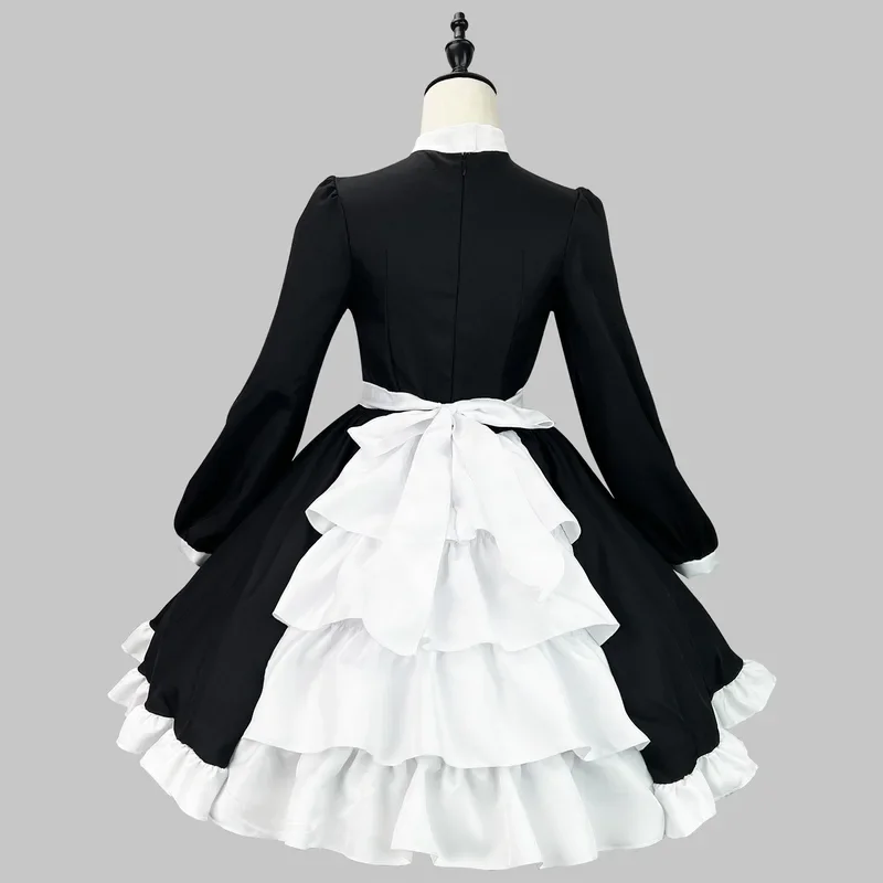 Costume de Cosplay de Demoiselle d'Honneur pour Femme, Tablier d'Halloween, Robe de Soirée Gothique Japonaise, Lolita